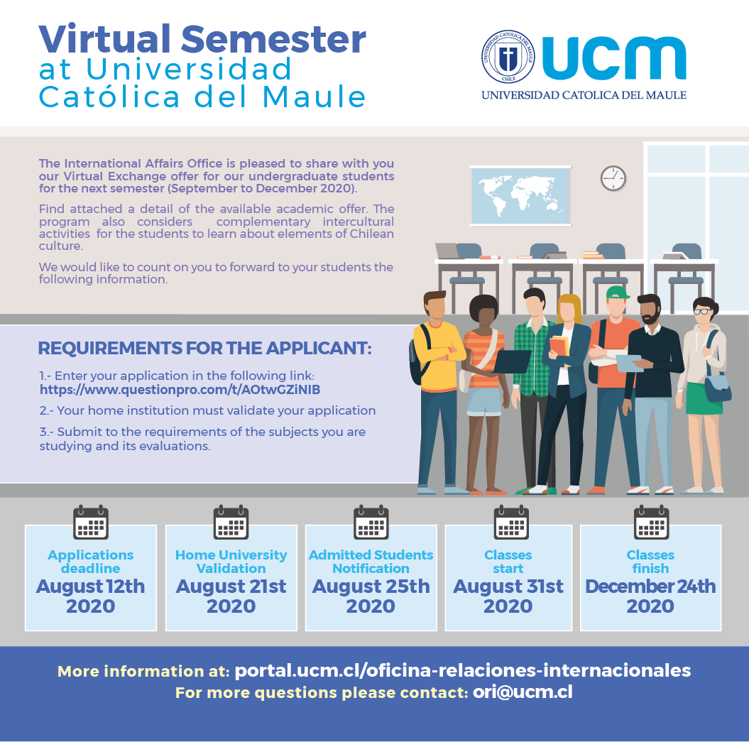 Estudiantes: Semestre Virtual en la Universidad Católica del Maule