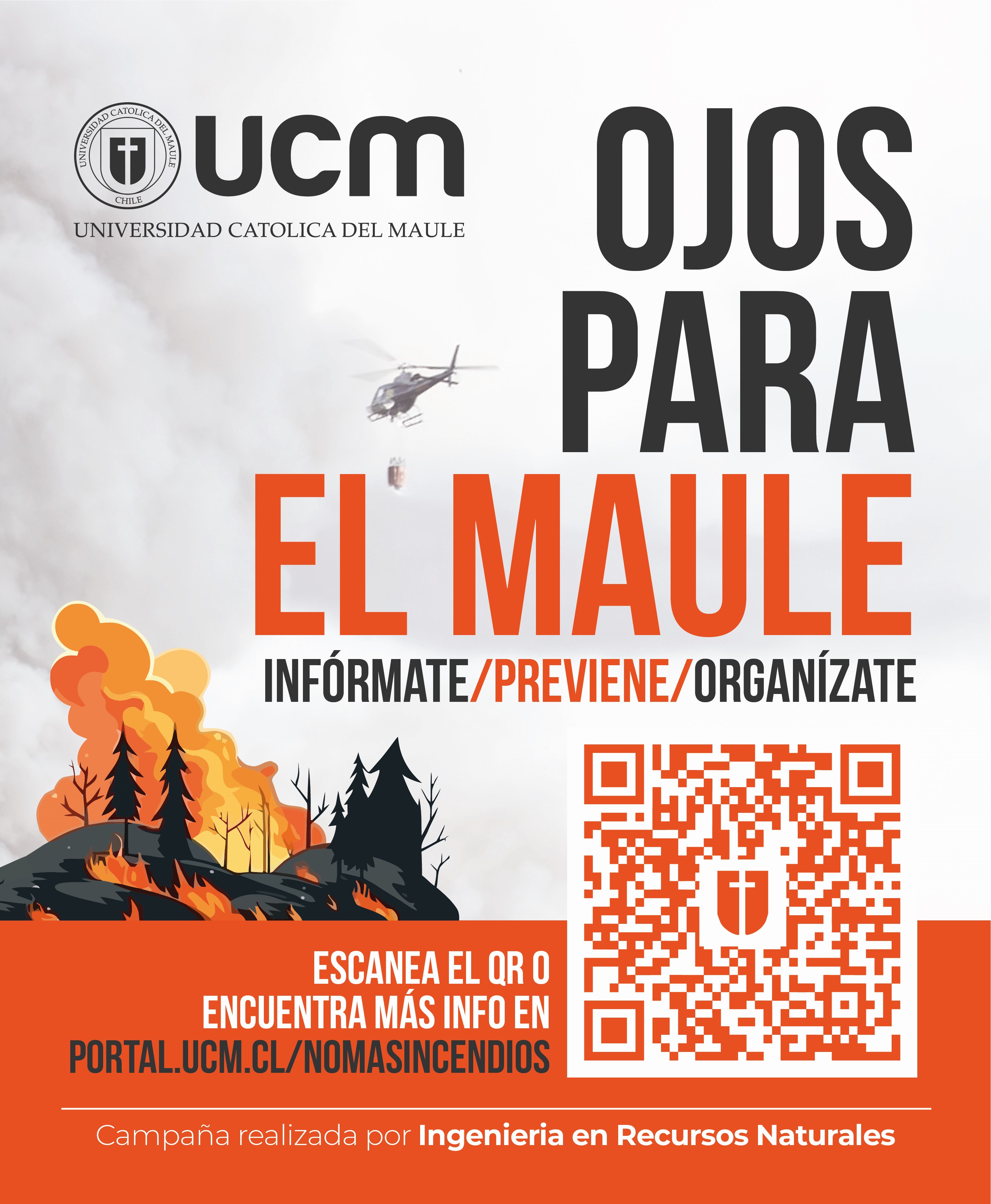 “Ojos para el Maule”: invita a redoblar nuestra prevención en Incendios Forestales