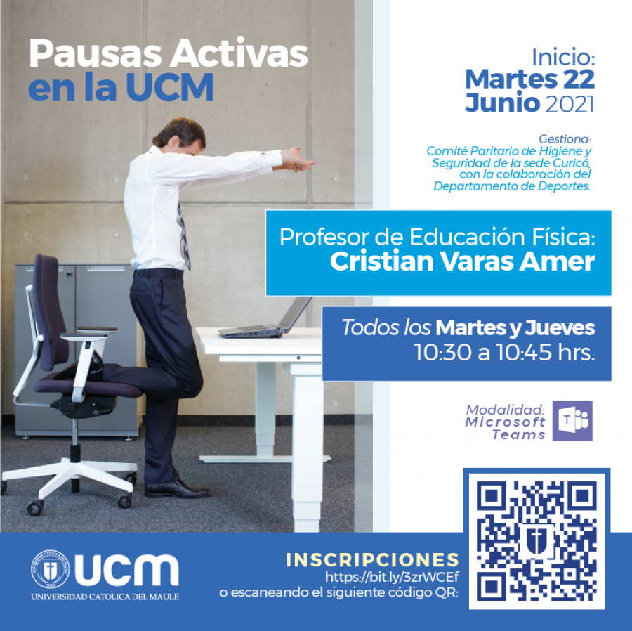 Comité Paritario UCM sede Curicó invita a participar de pausas activas