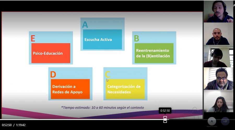 Comunidad pudo aprender más sobre lo que son los primeros auxilios psicológicos