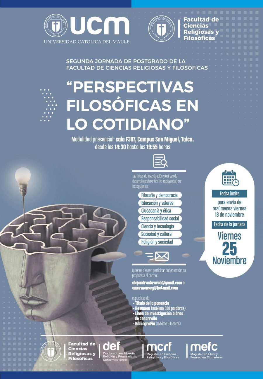 Convocatoria: II Jornadas de Postgrado de la Facultad de Ciencias Religiosas y Filosóficas