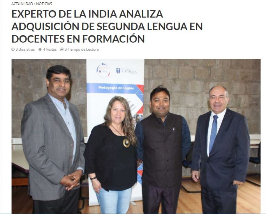 31 de diciembre en Pauta Diaria: “Experto de la India analiza adquisición de segunda lengua en docentes en formación”