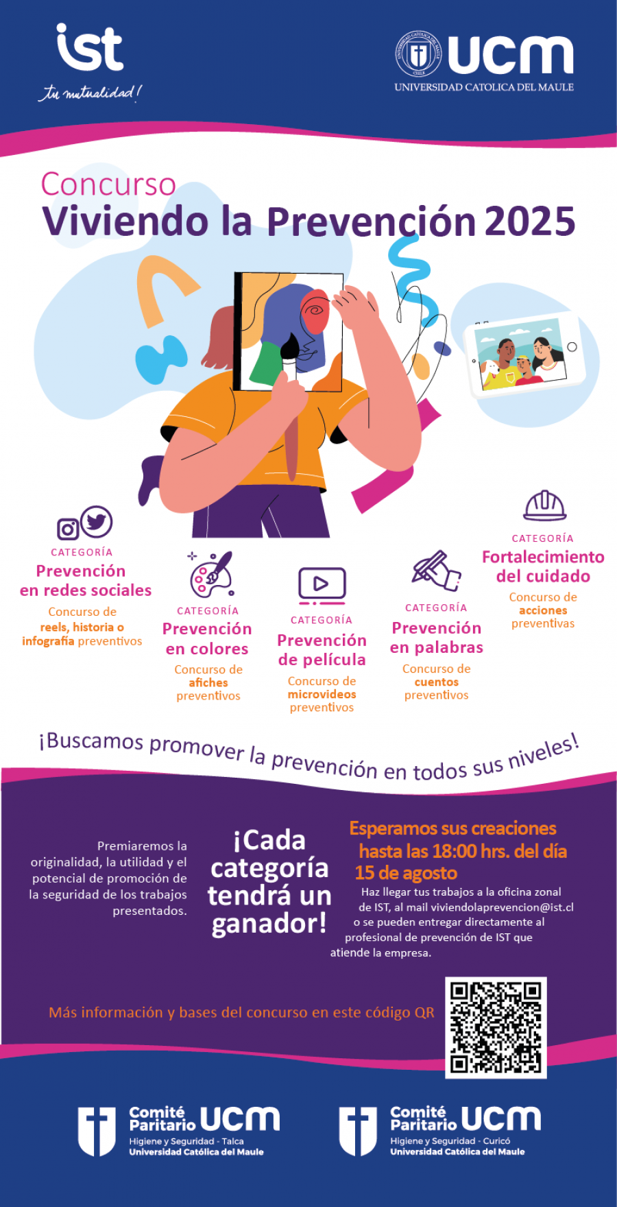 Concurso “Viviendo la Prevención 2025” invita a la comunidad UCM a participar con sus familias