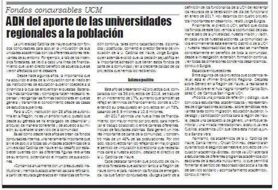 13 de julio en Diario El Lector: “ADN del aporte de las universidades regionales a la población”