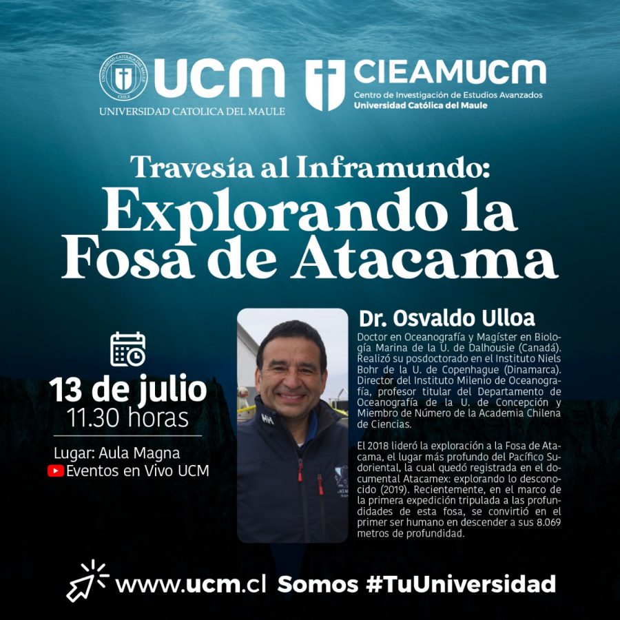 Científico que bajó a la Fosa de Atacama ofrecerá charla magistral en Talca