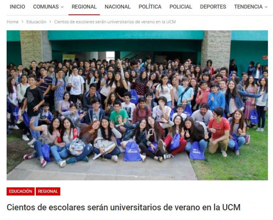 09 de enero en Atentos: “Cientos de escolares serán universitarios de verano en la UCM”