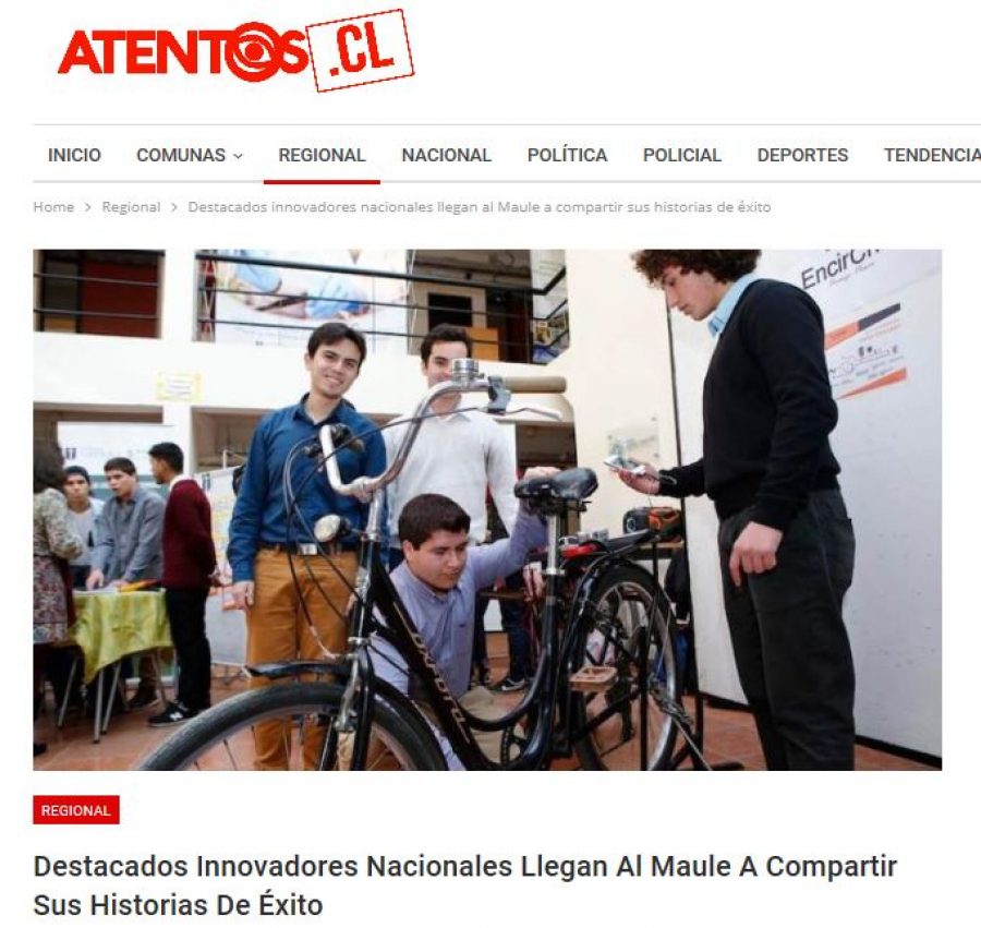 09 de abril en Atentos: “Destacados innovadores nacionales llegan al Maule a compartir sus historias de éxito”