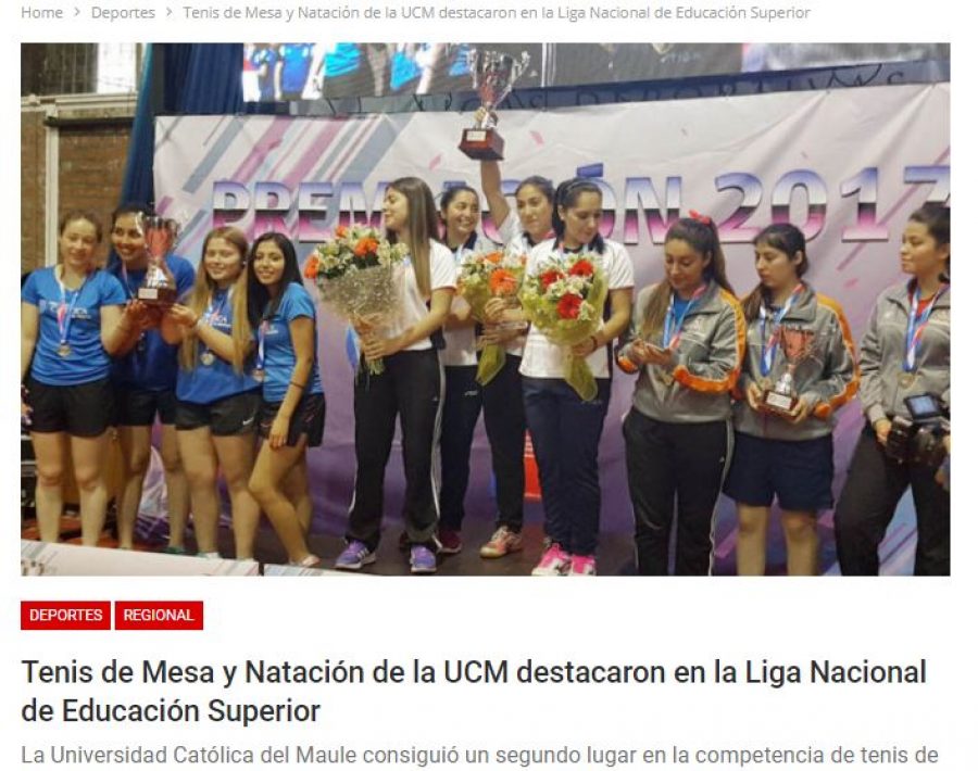 12 de noviembre en Atentos: “Tenis de Mesa y Natación de la UCM destacaron en la Liga Nacional de Educación Superior”