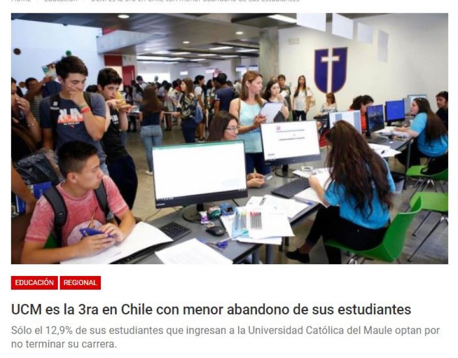 23 de enero en Atentos: “UCM es la 3ra en Chile con menor abandono de sus estudiantes”