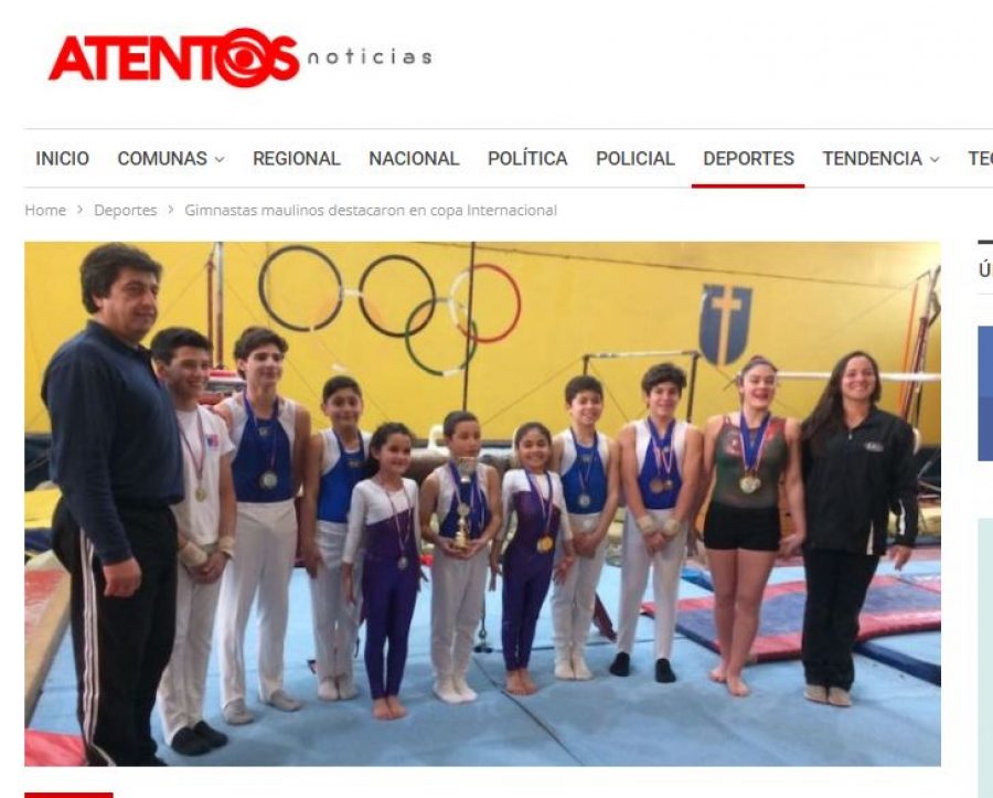 03 de septiembre en Atentos: “Gimnastas maulinos destacaron en copa Internacional”
