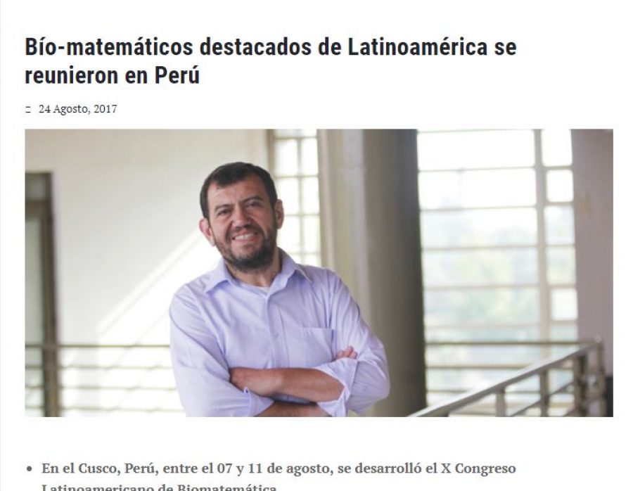 24 de agosto en Universia: “Bío-matemáticos destacados de Latinoamérica se reunieron en Perú”