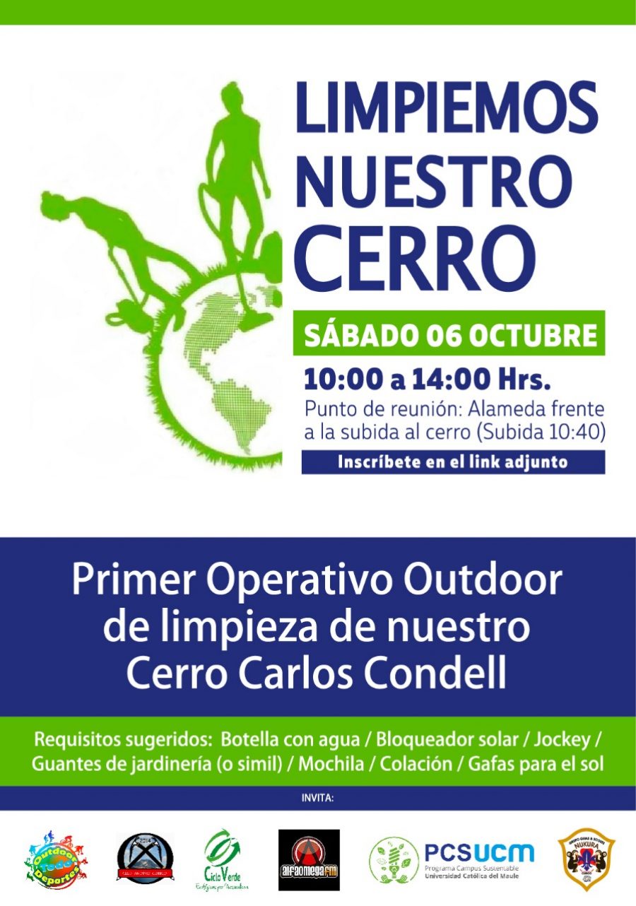 Invita a participar de primera limpieza masiva de Cerro Condell