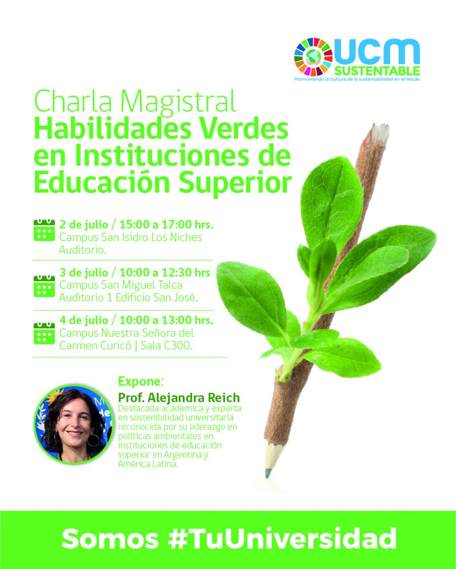 UCM invita a participar en charla magistral sobre Habilidades Verdes en la educación superior