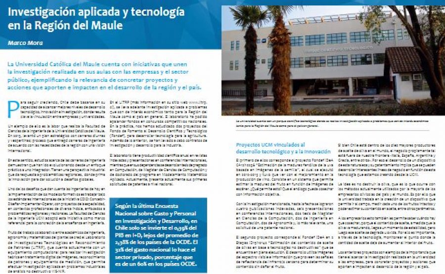 28 de septiembre en Revista INGENIEROS: “Investigación aplicada y tecnología en la Región del Maule”