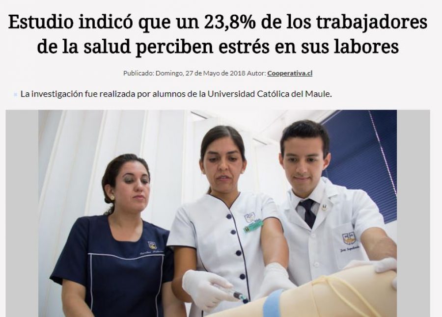 27 de mayo en Cooperativa: “Estudio indicó que un 23,8% de los trabajadores de la salud perciben estrés en sus labores”