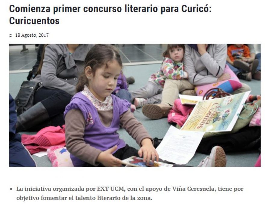18 de agosto en Universia: “Comienza primer concurso literario para Curicó: Curicuentos”