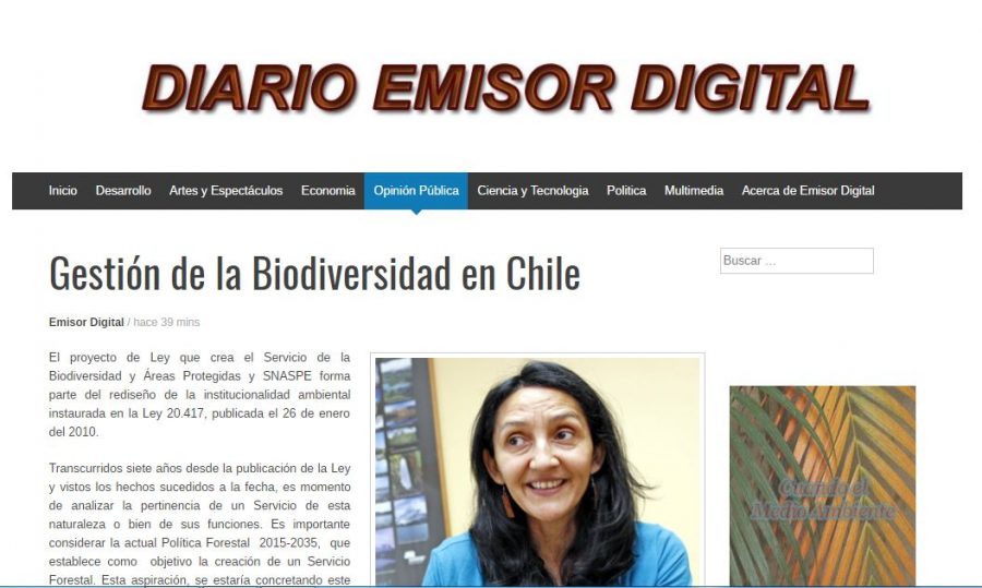 08 de mayo en Emisora Digital: “Gestión de la Biodiversidad en Chile”