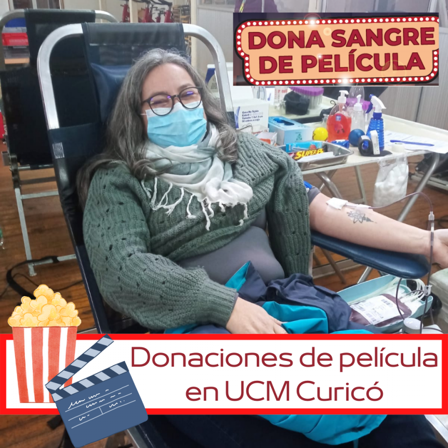 Con exitosa participación se desarrolló la campaña “Dona Sangre de Película” en la sede Curicó