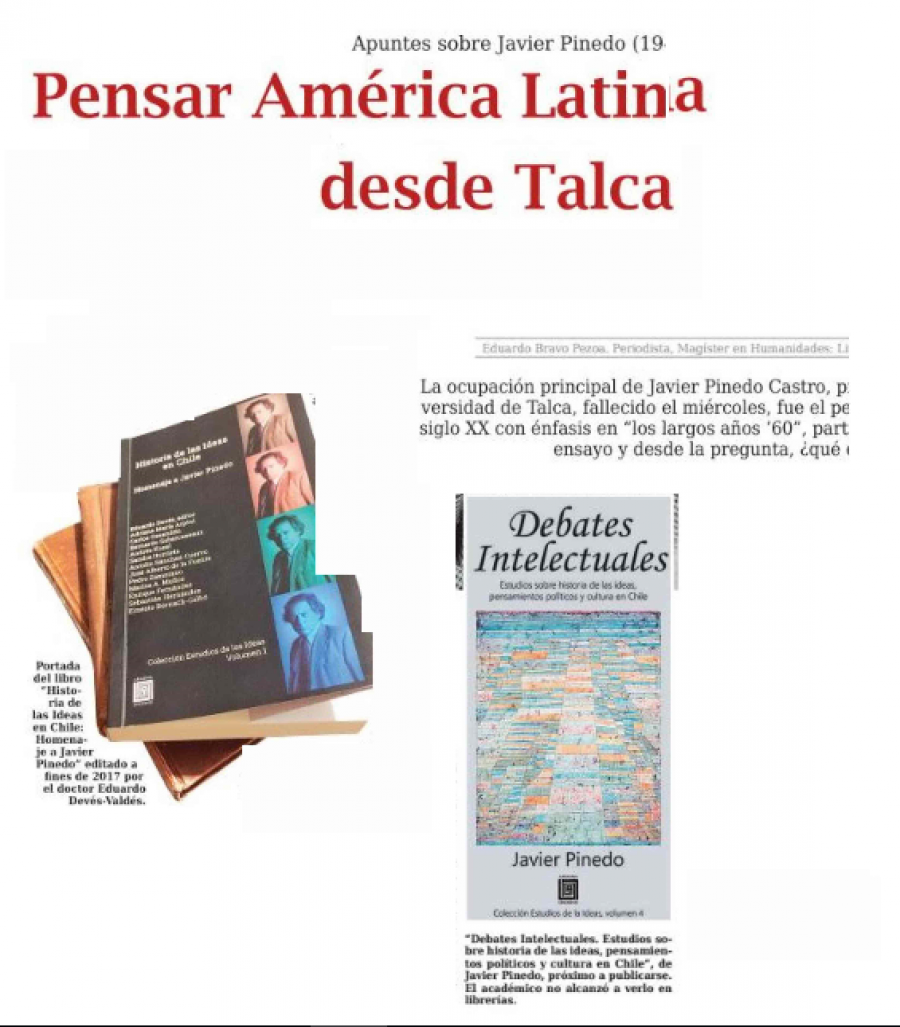 03 de junio en Diario El Centro: “Pensar América Latin a desde Talca”
