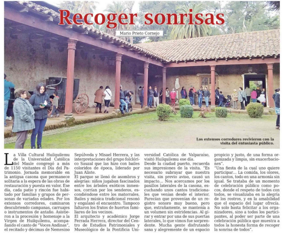 03 de junio en Diario El Centro: “Recoger sonrisas”