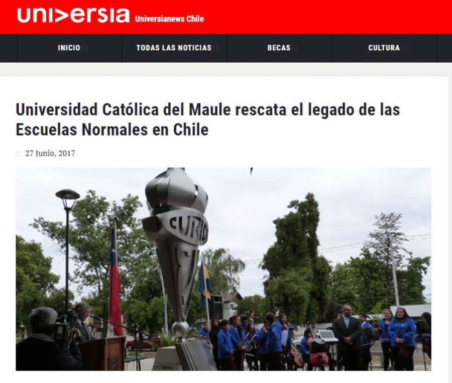 27 de junio en Universia: “Universidad Católica del Maule rescata el legado de las Escuelas Normales en Chile”