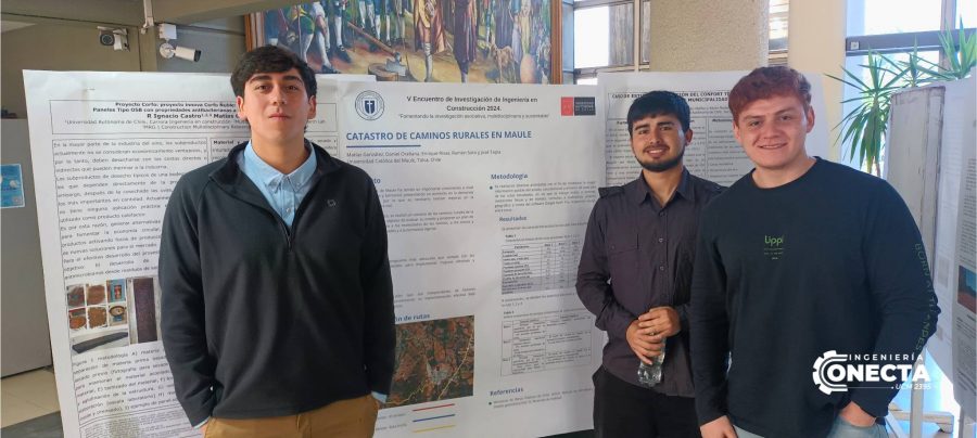 Estudiantes y académicos de Ingeniería Civil destacan en el V Encuentro de investigación de Ingeniería en Construcción