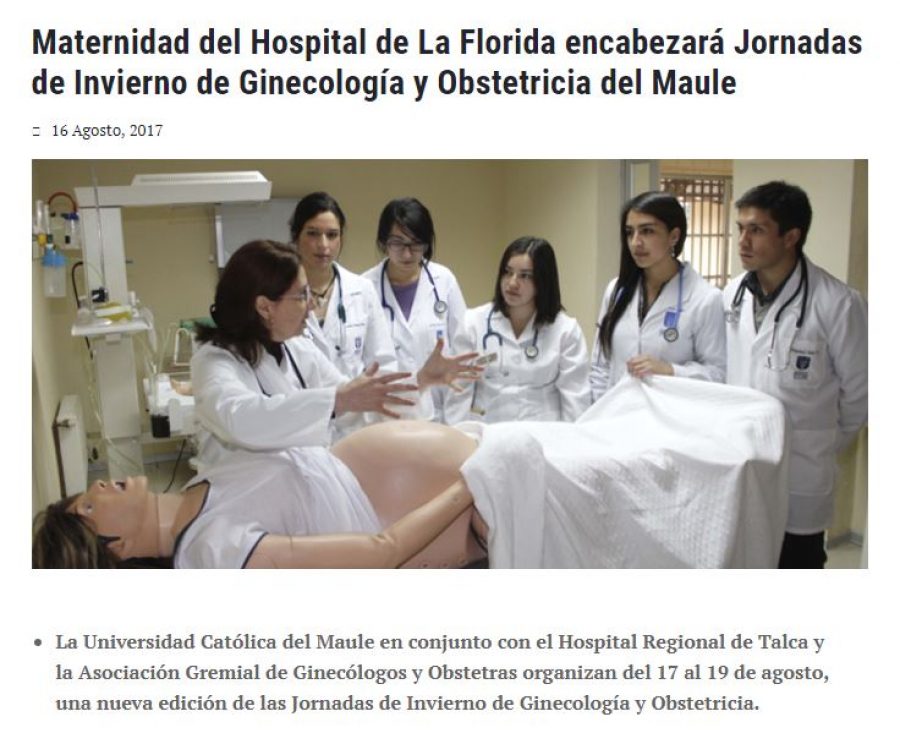 16 de agosto en Universia: “Maternidad del Hospital de La Florida encabezará Jornadas de Invierno de Ginecología y Obstetricia del Maule”
