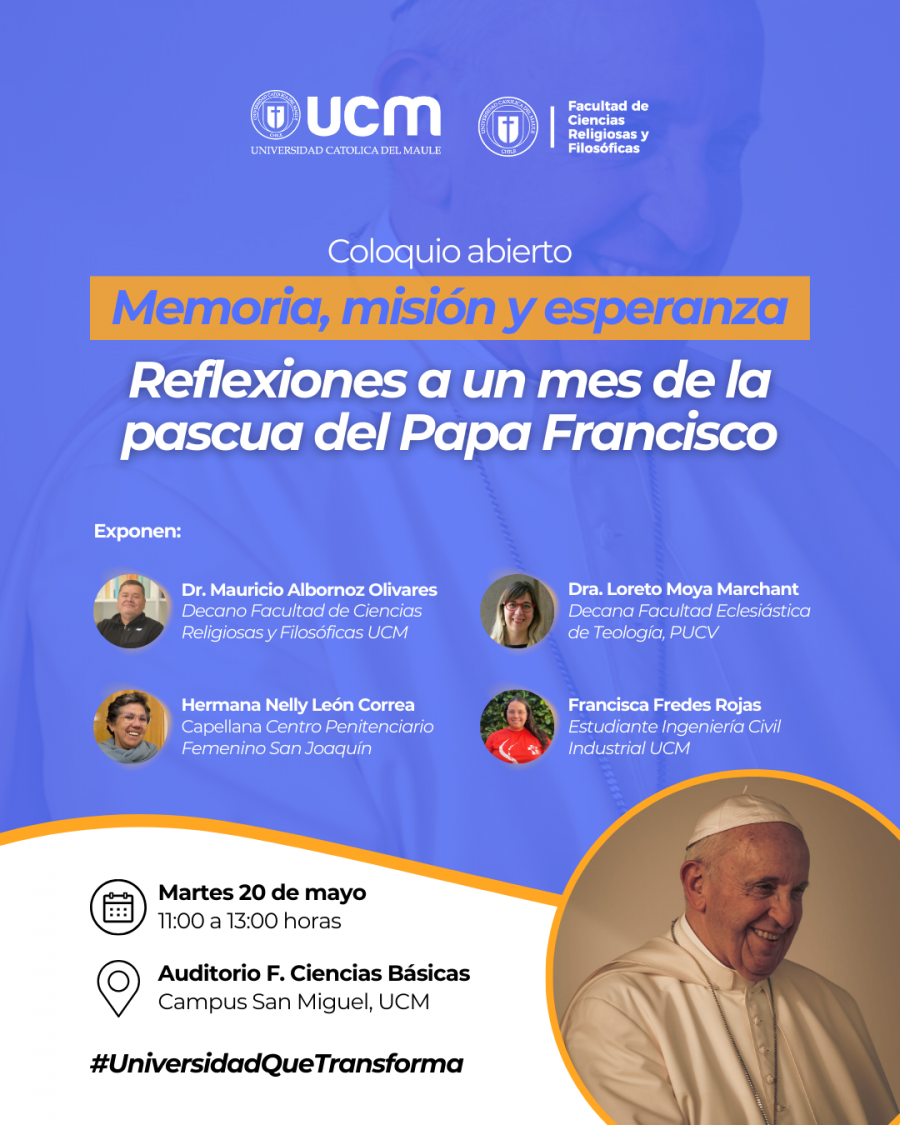 UCM invita a reflexionar sobre el legado del Papa Francisco
