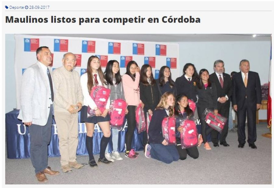 28 de septiembre en Diario El Heraldo: “Maulinos listos para competir en Córdoba”