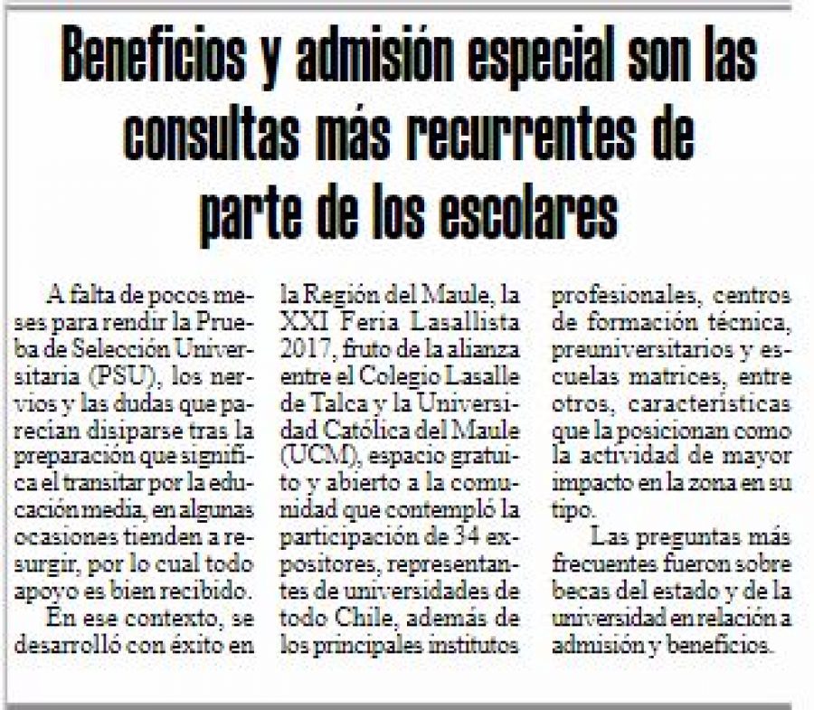 04 de agosto en Diario El Heraldo: “Beneficios y admisión especial son las consultas más recurrentes de parte de los escolares”