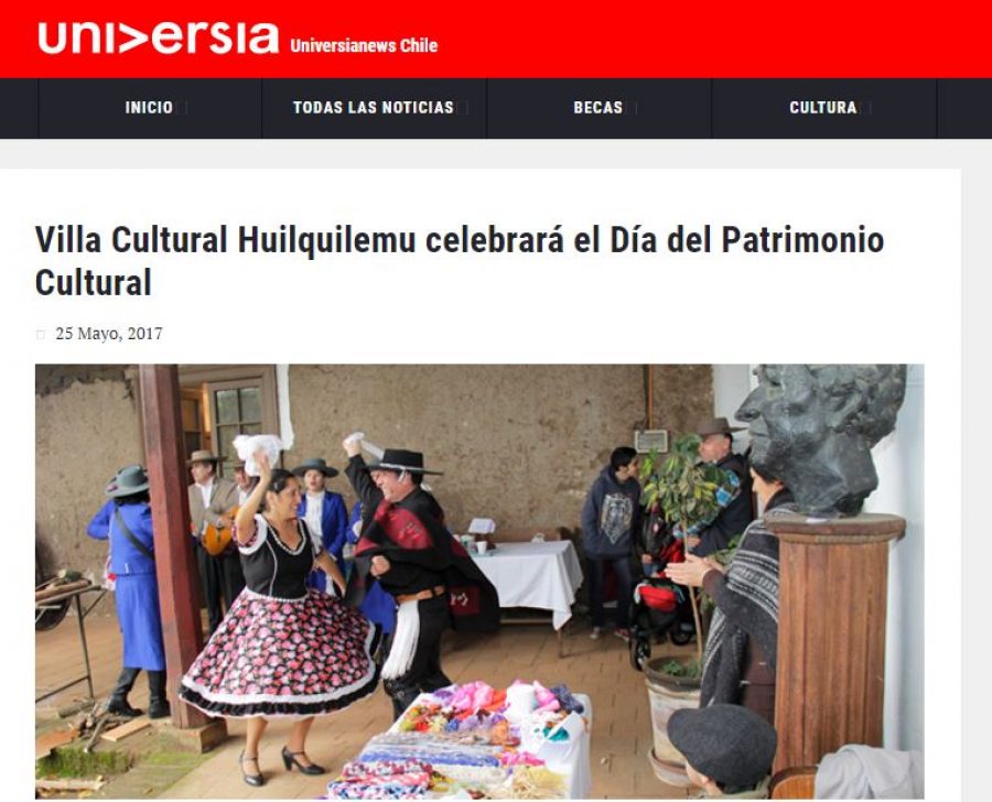 25 de mayo en Universia: “Villa Cultural Huilquilemu celebrará el día del patrimonio cultural”