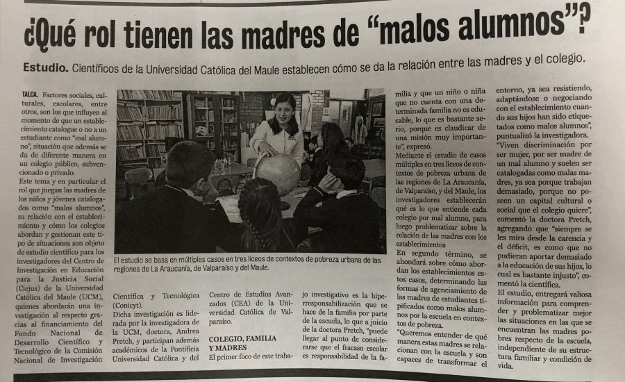 13 de marzo en Diario La Prensa: “¿Qué rol tienen las madres de “malos alumnos”?”