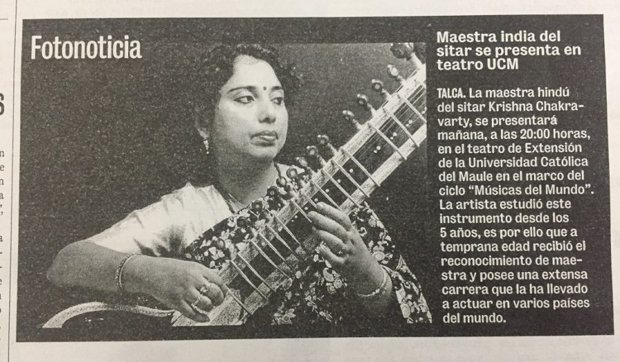 01 de agosto en Diario La Prensa: “Maestra india del sitar se presenta en teatro UCM”