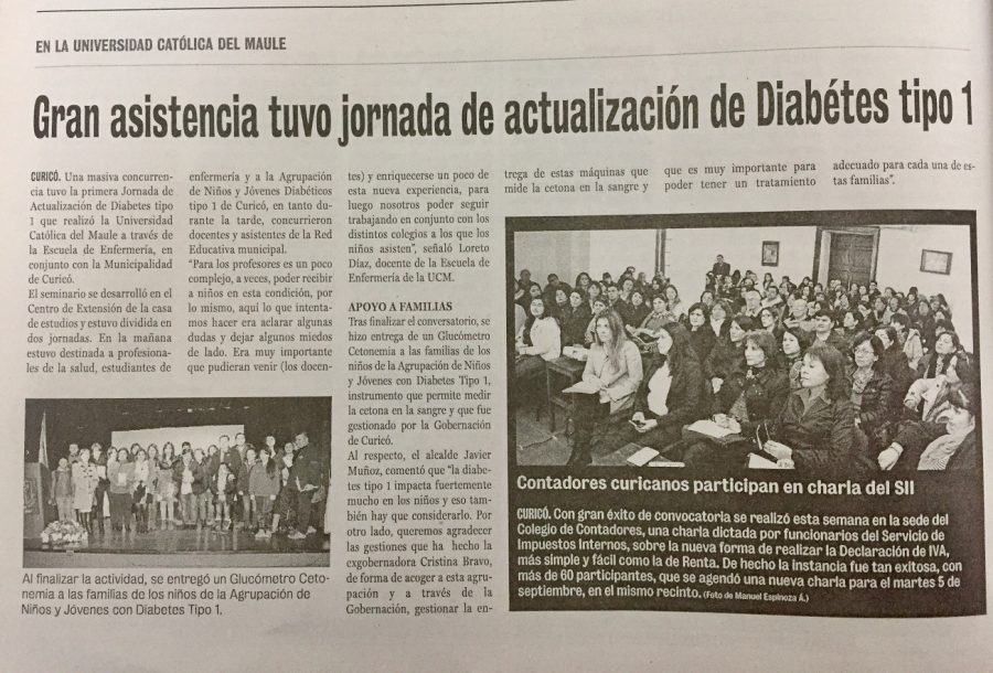 02 de septiembre en Diario La Prensa: “Gran asistencia tuvo jornada de actualización de Diabétes tipo 1”