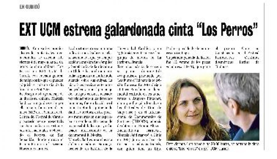 04 de mayo en Diario La Prensa: “EXT UCM estrena galardonada cinta “Los Perros”