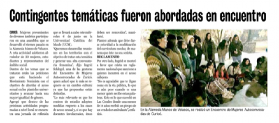 05 de junio en Diario La Prensa: “Contingentes temáticas fueron abordadas en encuentro”
