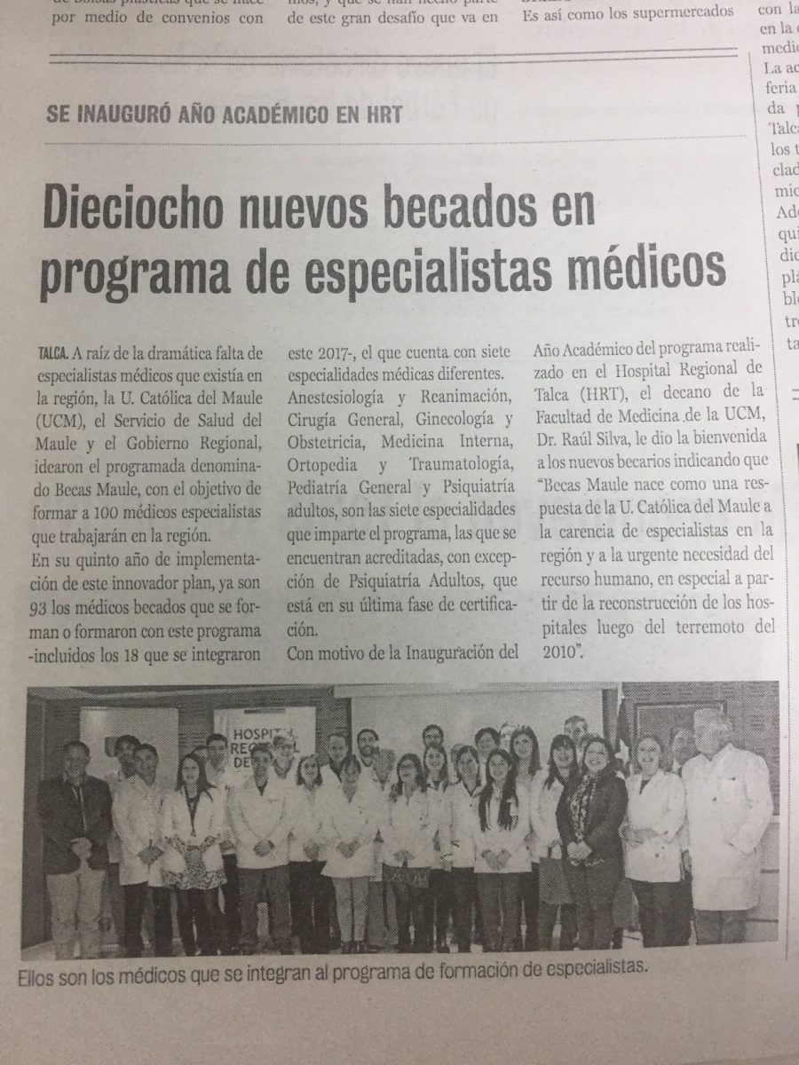 07 de junio en Diario La Prensa: “Dieciocho nuevos becados en programa de especialistas médicos”