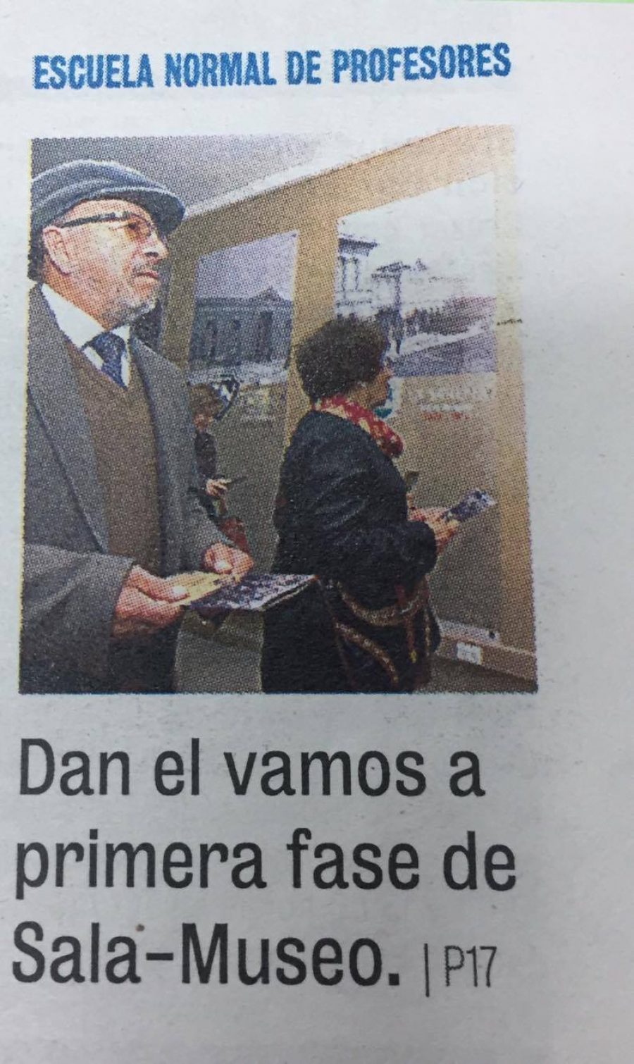 07 de noviembre en Diario La Prensa: “Dan el vamos a primera fase Sala-Museo”