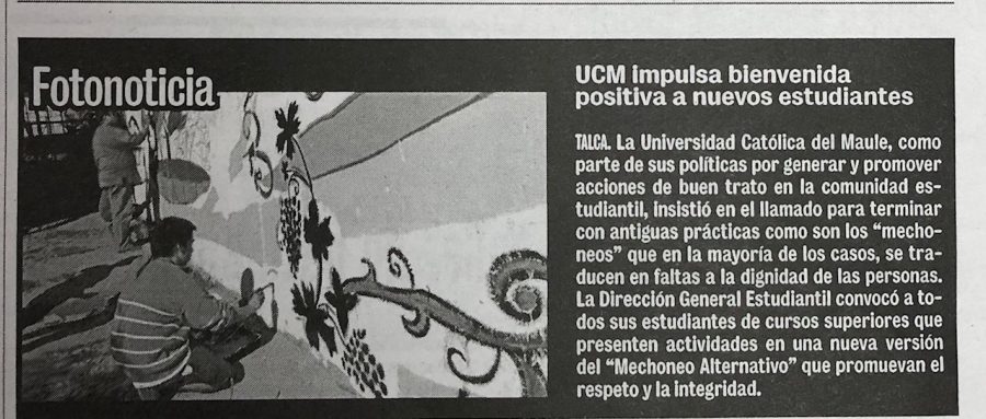 07 de marzo en Diario La Prensa: “UCM impulsa bienvenida positiva a nuevos estudiantes”