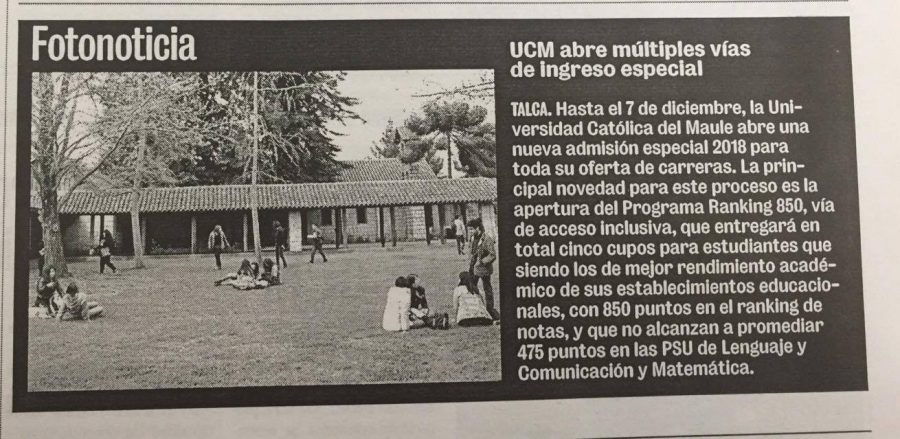 10 de noviembre en Diario La Prensa: “UCM abre múltiples vías de admisión especial”