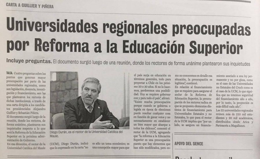 10 de diciembre en Diario La Prensa: “Universidades regionales preocupadas por Reforma a la Educación Superior”