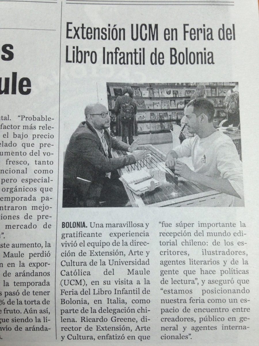 12 de abril en Diario La Prensa: “Extensión UCM en Feria del Libro Infantil de Bolonia”