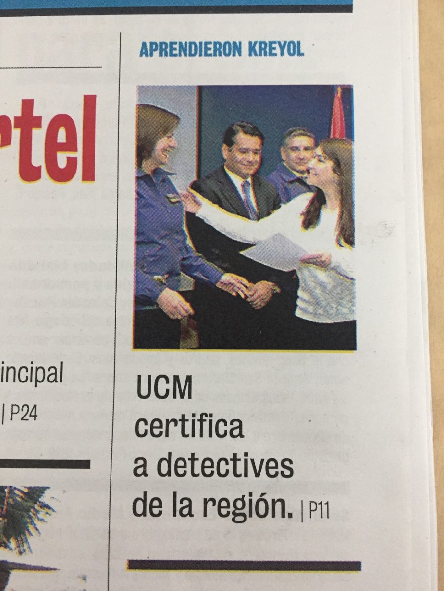 12 de septiembre en Diario La Prensa: “UCM certifica a detectives de la región”