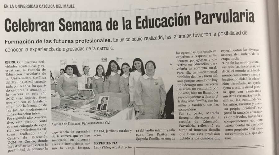 12 de octubre en Diario La Prensa: “Celebran Semana de la Educación Parvularia”