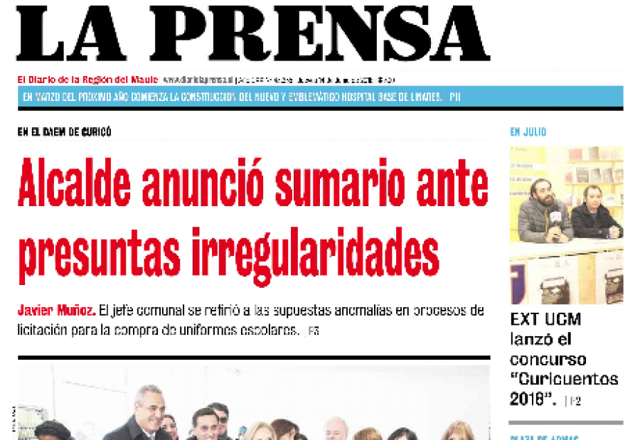 14 de junio en Diario La Prensa: “EXT UCM lanzó concurso Curicuentos 2018”