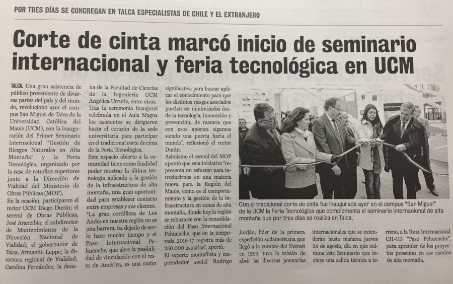 23 de agosto en Diario La Prensa: “Corte de cinta marcó inicio de seminario internacional y feria tecnológica en UCM”