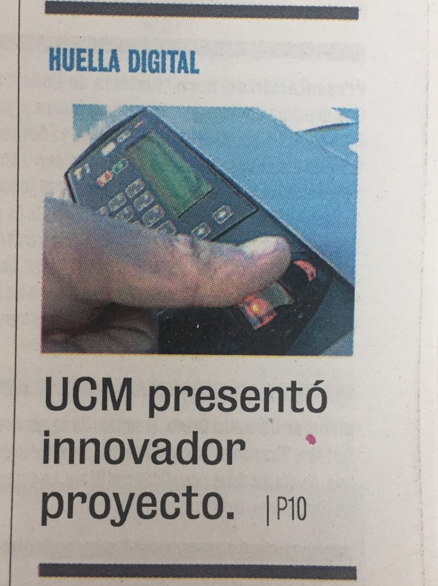 24 de octubre en Diario La Prensa: “UCM presentó innovador proyecto”