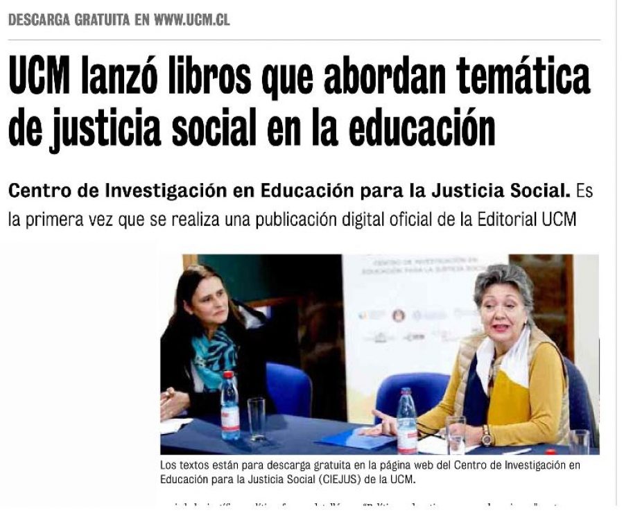 25 de abril en Diario La Prensa: “UCM lanzó libros que abordan temática de justicia social en la educación”