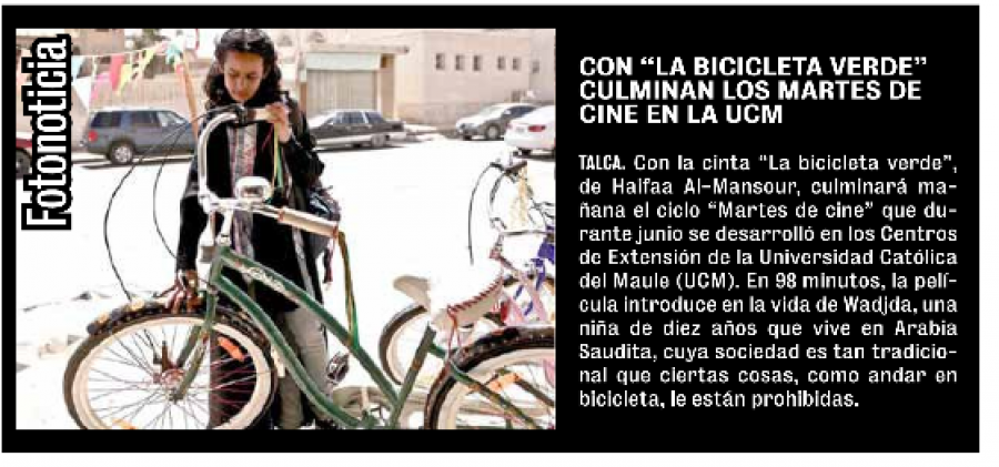 25 de junio en Diario La Prensa: “Con la Bicicleta Verde culminaron los martes de cine en la UCM”