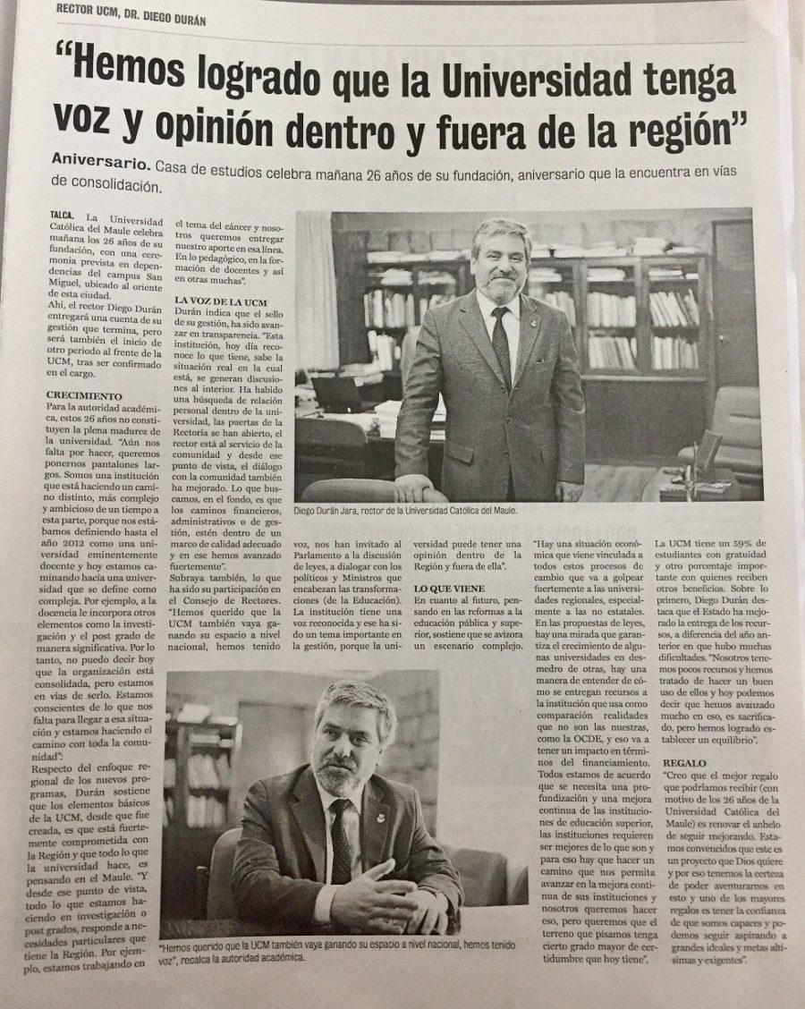 27 de agosto en Diario La Prensa: “Hemos logrado que la Universidad tenga voz y opinión dentro y fuera de la región”